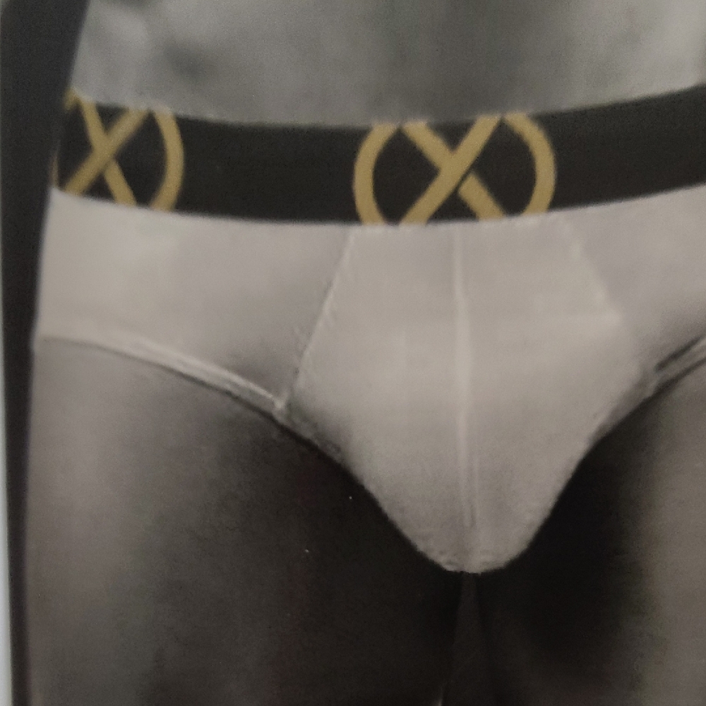 2xist Luxe No Show Brief - Navy Blue With Black Waistband  Gold Accents 3 Pack - Picture 5 of 7